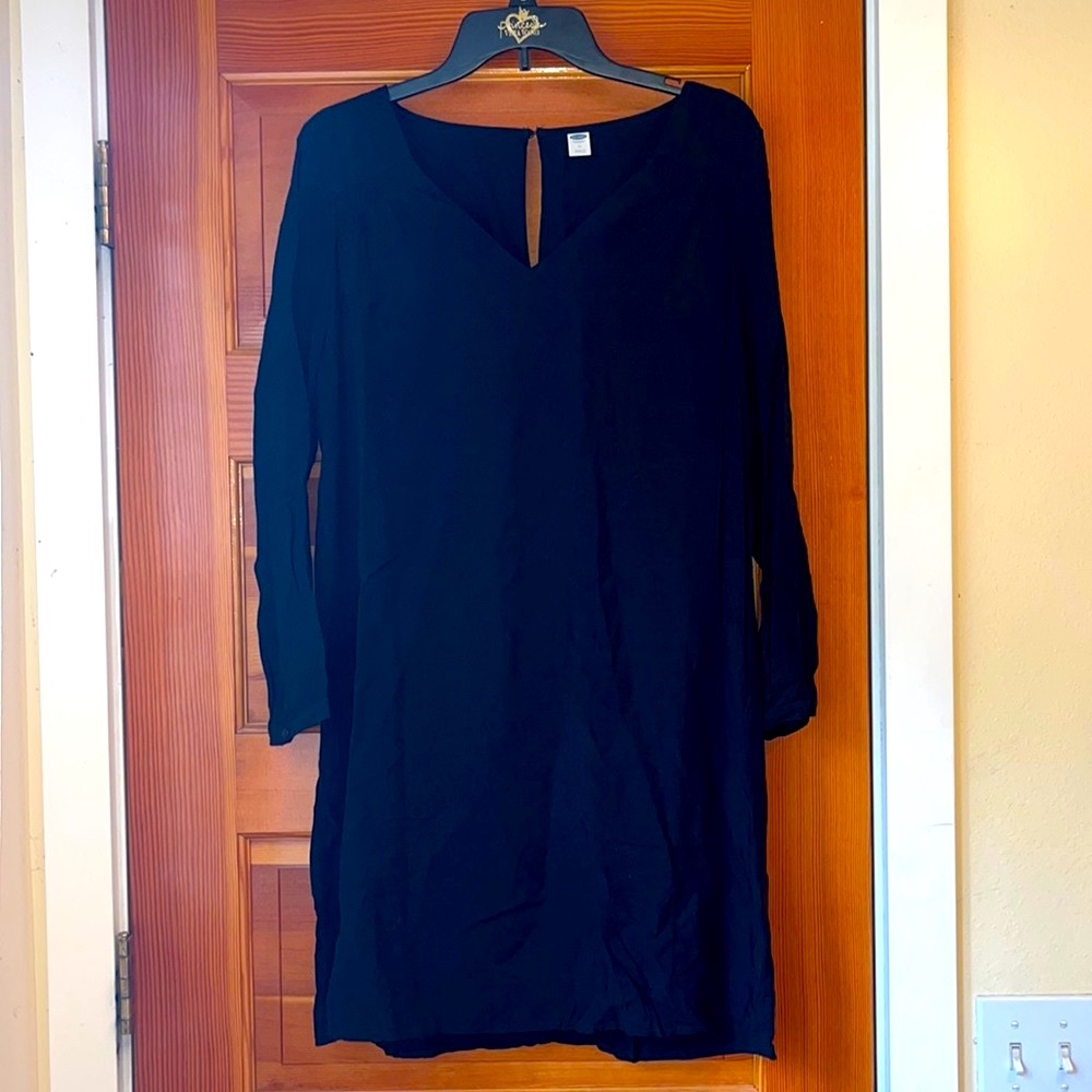 M Black Old Navy Linen Shift Dress